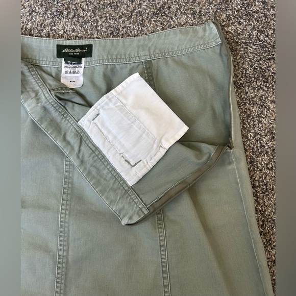 Eddie Bauer Y2K Stylish Women's Skirt Set Soft Army Green and Cream size 12 - Picture 5 of 12